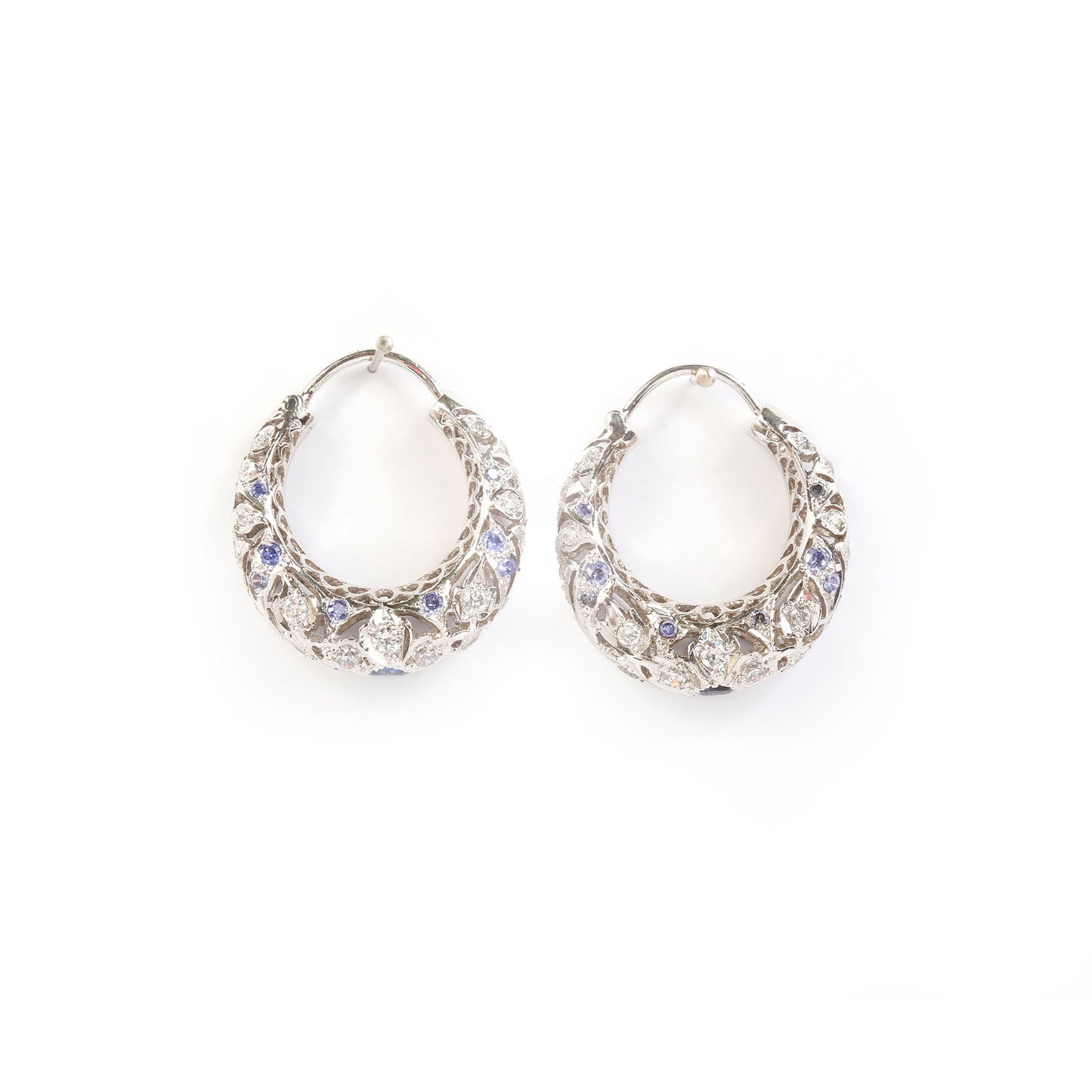 Azure Silver Hoops