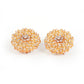 Gold Brooch Earrings