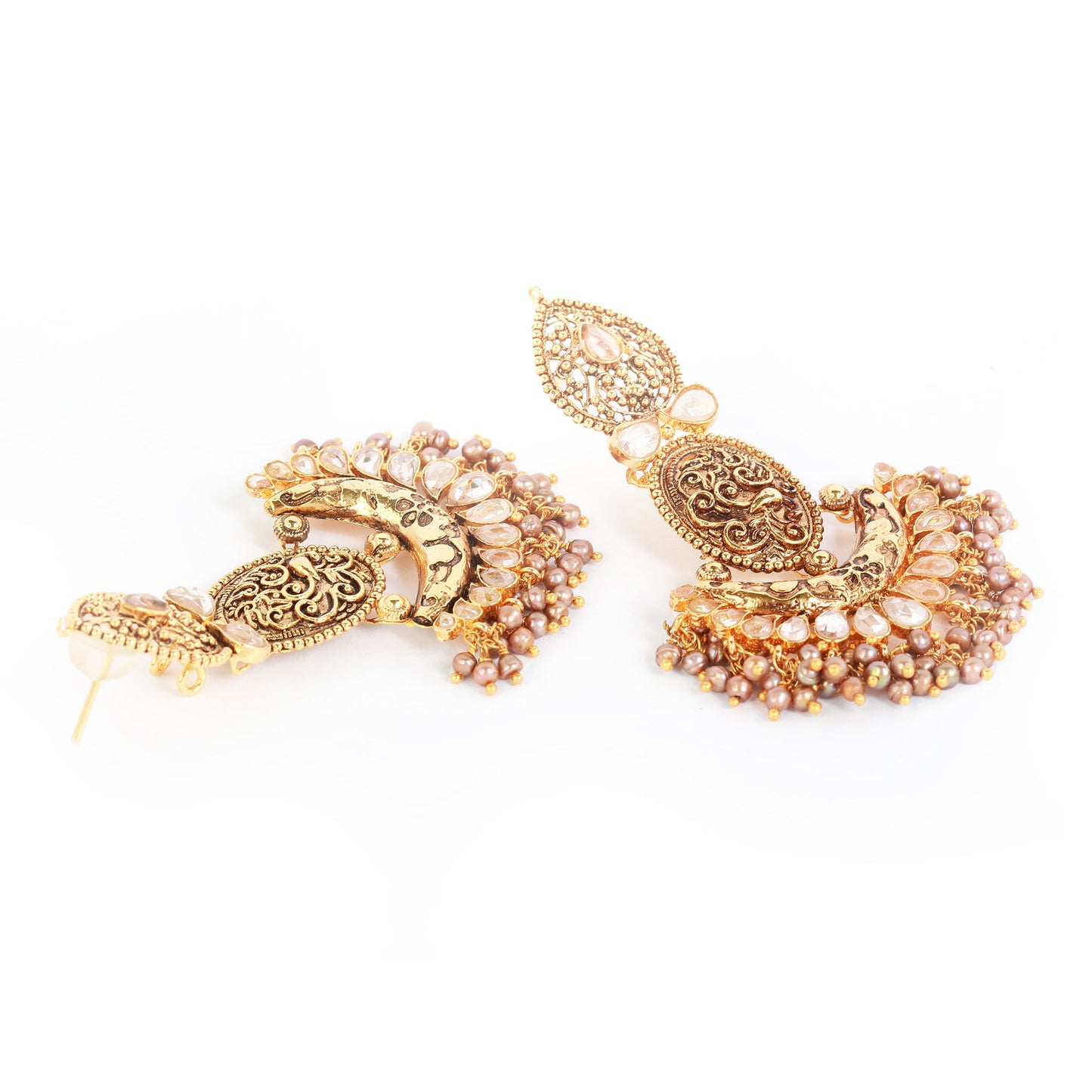 Bronze Kundan Jhumki
